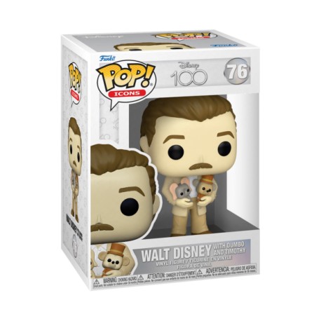 Funko Pop Icons: Disney 100 – Walt con Dumbo y Timothy