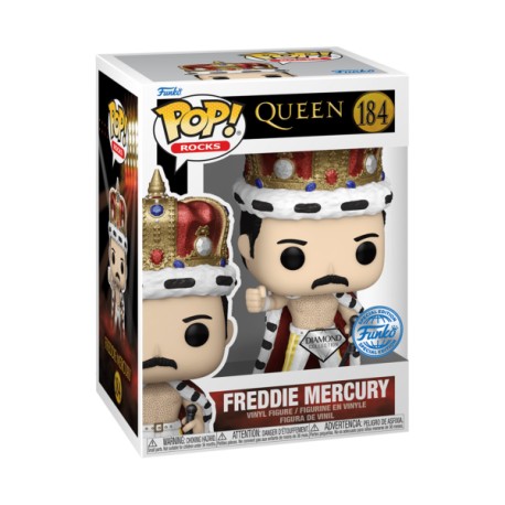 Funko Pop Rocks: Queen – Freddie Mercury King Rey Diamond Exclusivo